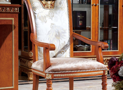 8 Chairs Set Dining room Designer Wood Chair Suite Antique Style Baroque Rococo E62